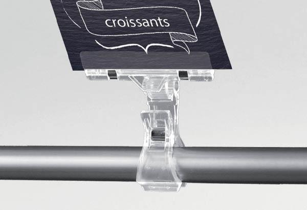 Pince crantée multi inclinaison avec ressort métal et base tube - 80 x 15 mm