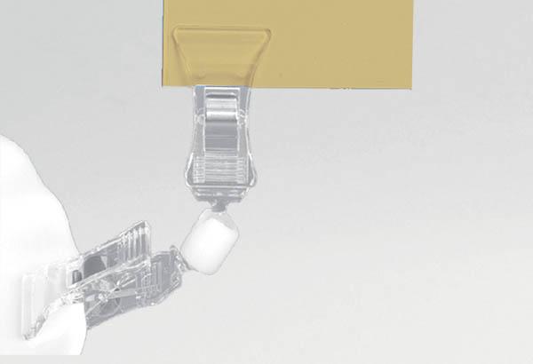 Double pince plate articulée avec ressort métal - 20 x 12 mm