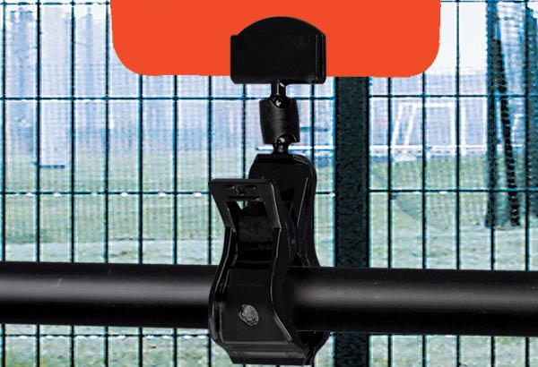 Pince plate noire articulée avec ressort plastique et base tube - 25 x 12 mm