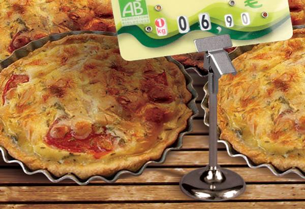 Pince avec ressort et base lestée à poser de Ø 40 mm en métal - Tige 80 mm