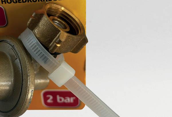 Lien cranté réutilisable en nylon translucide serrage non définitif - 250 x 7.5 mm