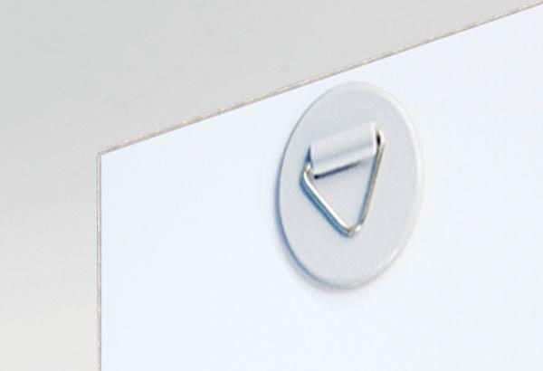 Crochet fermé en métal avec base adhésive ronde de Ø 60 mm