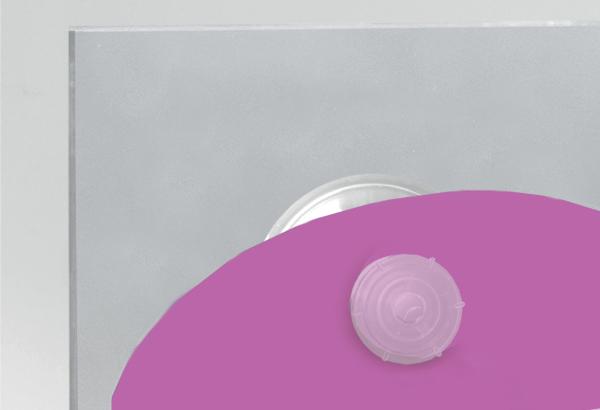 Ventouse puissante de Ø 60 mm avec vis blanche