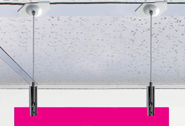 Kit Gripple® Angel® faux plafond avec câble et vis BTR - Longueur 1180 mm