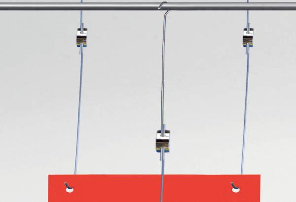 Tige double crochet télescopique en métal - De 500 à 1000 mm