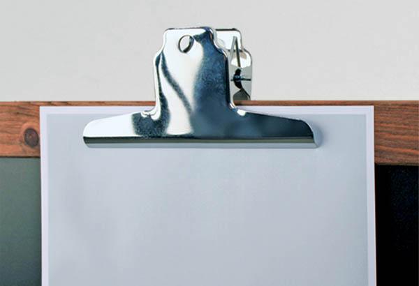 Pince à dessin nickelé avec ressort - Largeur 75 mm