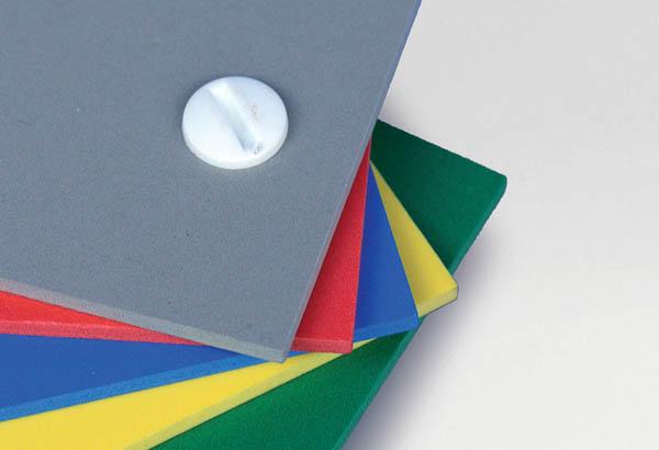 Vis de reliure de Ø 5 mm en plastique blanc avec serrage non permanent de 5 mm