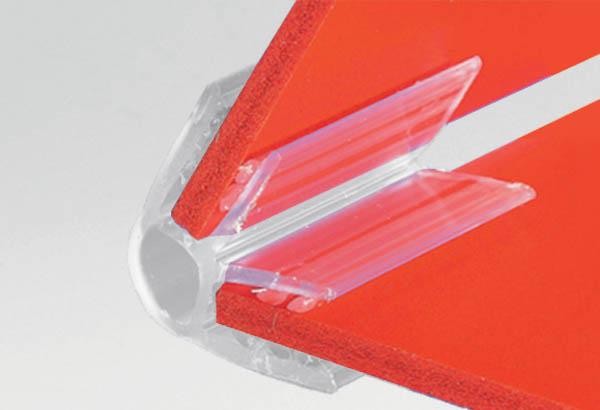 Grip de jonction - Relie 2 visuels de 2.5 mm d'épaisseur + angle 60° - 25 x 19 x 19 mm