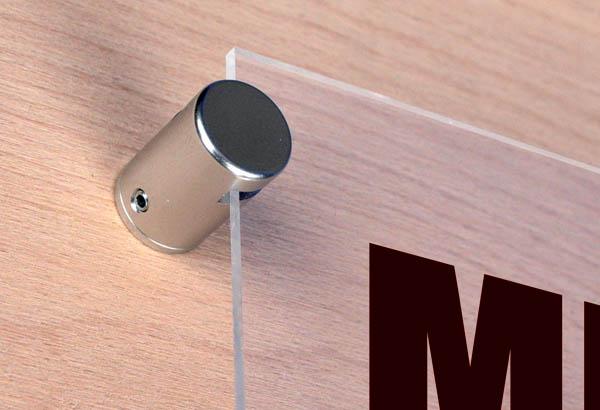 Fixation murale fendue en aluminium de Ø 18.5 mm - Pour support jusqu'à 8 mm