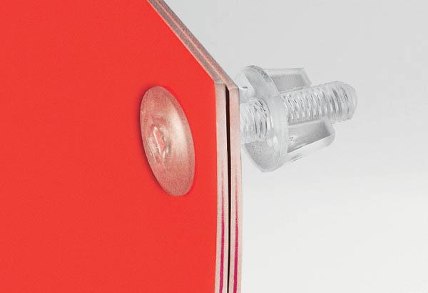 Vis + écrou à ailette transparent à visser avec serrage de 1 à 16 mm