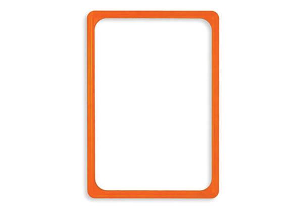 Cadre orange en PVC - Format affichette A4