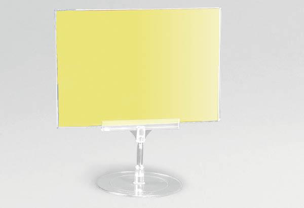 Kit pochette vision A4 en acrylique socle rond de Ø 160 mm à poser