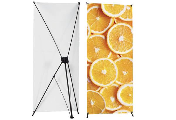 Porte-affiches sur pied en X - 600 x 1600 mm