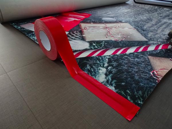 Toile GAFFER Ultramarque® adhésivée 1 face de 50 mm x 50 m - Rouge