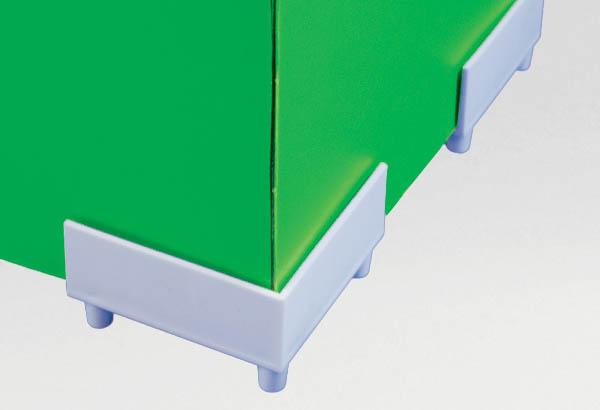 Pied double blanc pour display avec angle fixe