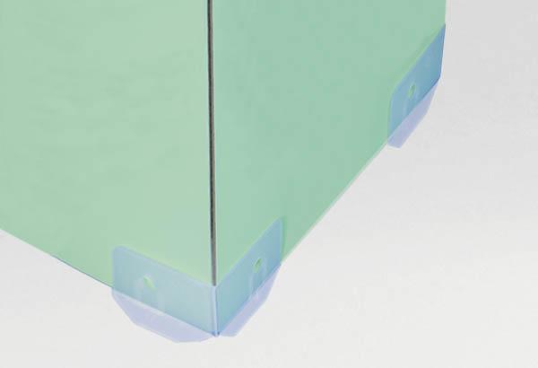 Pied double translucide pour display avec angle réglable