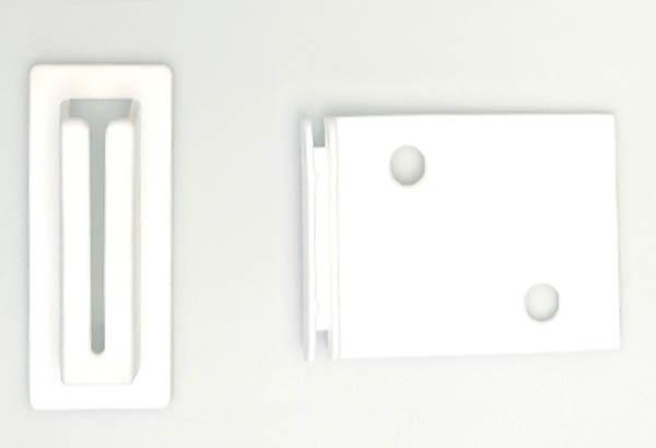 Equerre d'assemblage verticale - 47 x 56 mm - Blanche