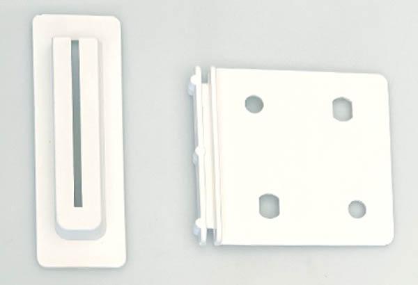 Equerre d'assemblage verticale biodégradable - 55 x 55 mm - Blanche