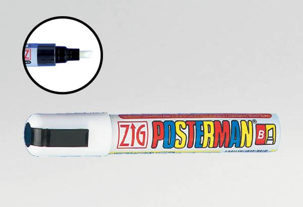 Marqueur craie Posterman® - Pointe biseautée de 6 mm blanche
