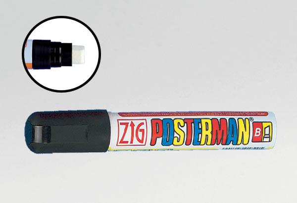 Marqueur craie Posterman® - Pointe rectangulaire de 15 mm noire