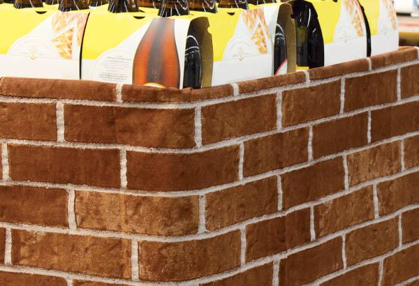 Rouleau de tissu en coton à thème de 160 cm x 25 m - Imitation briques