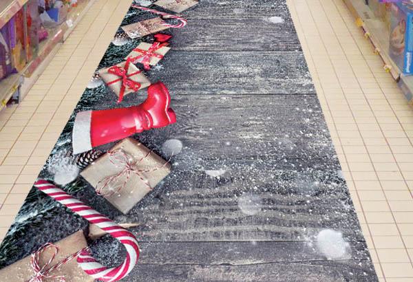 Rouleau moquette Carfloor® 300 T à thème de 150 cm x 15 m - Noël