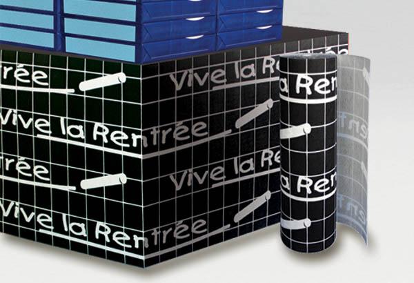 Rouleau de jupe de palette CALCOLOR® à thème de 60 cm x 50 m - Rentrée des classes