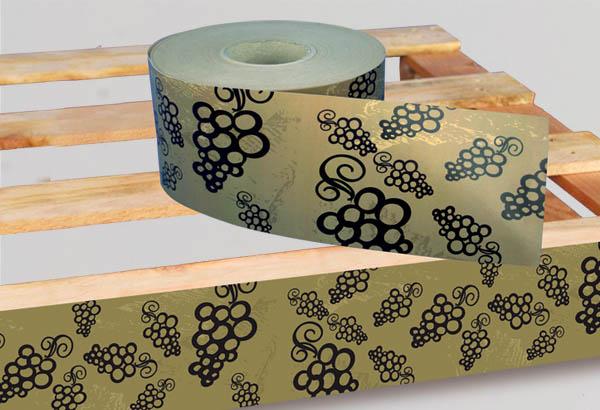 Rouleau de cache palette CALCOLOR® à thème de 15 cm x 50 m - Grappes de raisin