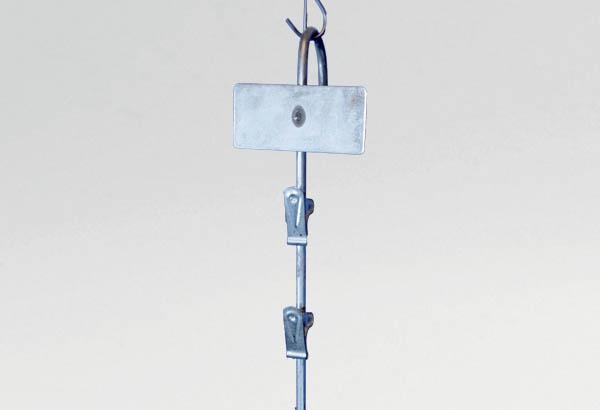 Brande pince crochet argent 12 attaches avec porte étiquettes