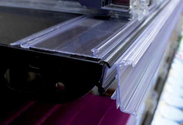 Rail de fixation magnétique transparent pour Easypush - Longueur 995 mm