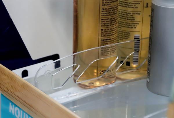 Séparateur small transparent - Hauteur 55 mm - Sécable de 280 à 480 mm