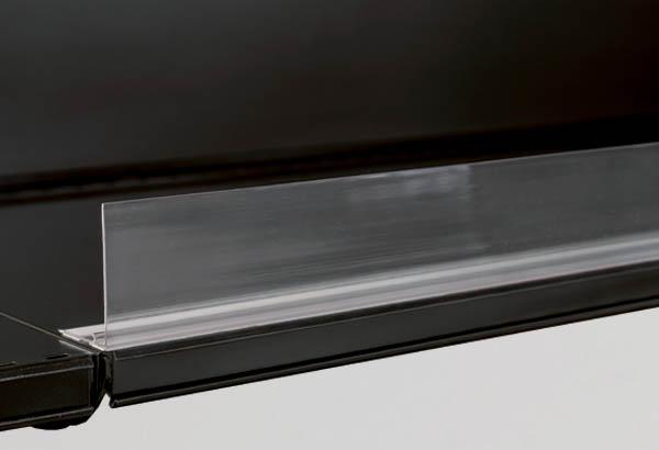 Rail butée magnétique transparent - Hauteur 60 mm - 40 x 1325 mm