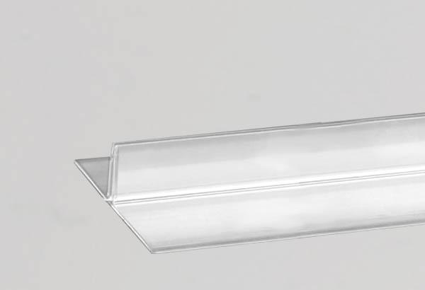 Base large en PVC pour séparateur PET transparent - 30 x 680 x 90 mm