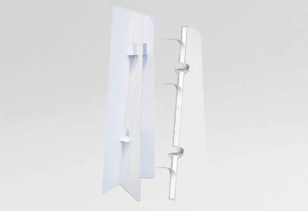 Chevalet carton 2 pieds avec adhésif permanent - 186 x 85 mm