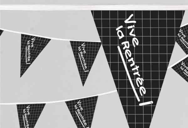 Guirlande à thème de 10 m et 29 fanions - Rentrée des classes