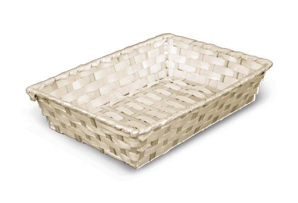Panier rectangulaire en bambou - 380 x 280 x 70 mm