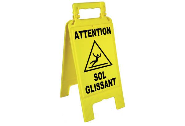 Chevalet signalisation sol glissant - 275 x 600 x 400 mm