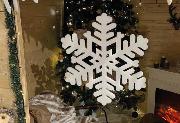 Flocon pailletté - Diamètre 35 cm