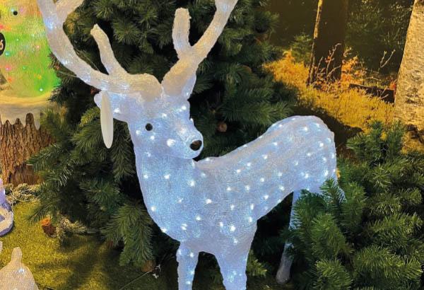 Cerf lumineux - Hauteur 119 cm - 85,5 x 28 cm