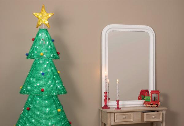 Sapin lumineux vert - Hauteur 190 cm - Diamètre 78 cm