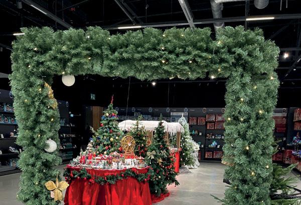 Arche lumineuse en sapin - Hauteur 240 cm - 190 x 30 cm