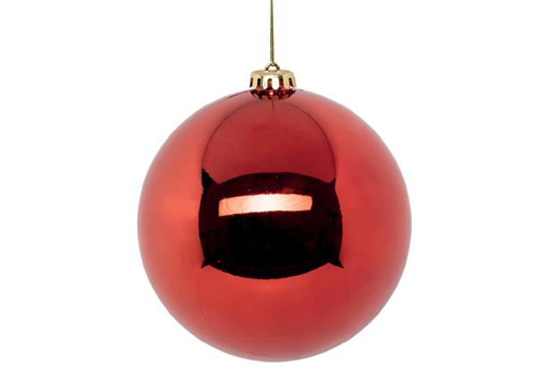 Boule de Noël - Diamètre 25 cm - Rouge