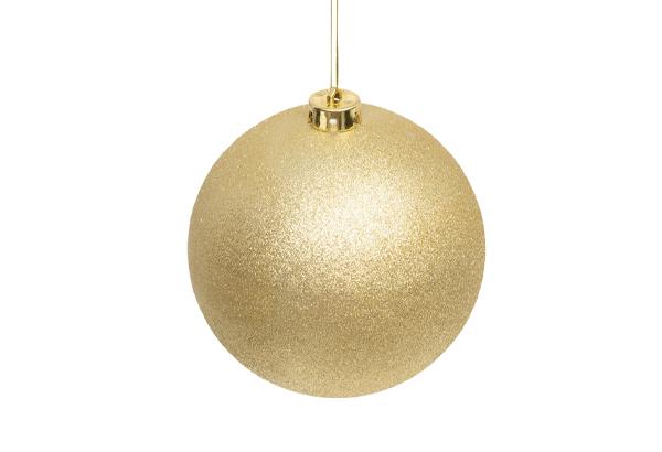 Boule de Noël - Diamètre 15 cm - Dorée pailletée