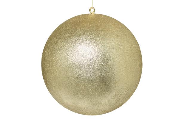 Boule XL de Noël - Diamètre 40 cm - Dorée paillete