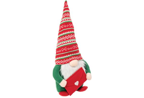 Gnome avec lettre - Hauteur 50 cm - 18 x 10 cm