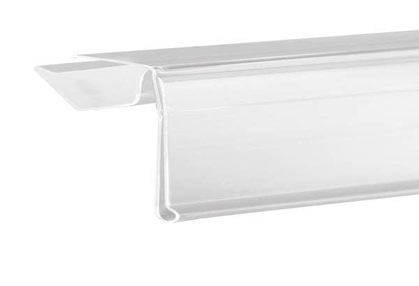 PE extrudé transparent pour tablette bois de 18 à 22 mm d'épaisseur - 47 x 1000 mm