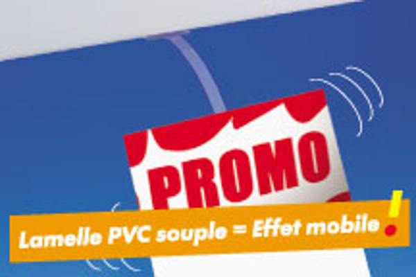 Twister en PVC transparent avec adhésif permanent - Longueur 75 mm