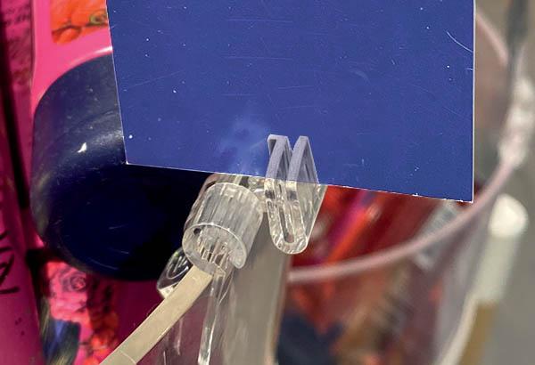 Clip stop-rayon articulé 2 positions facing ou drapeau - Butée de 0.5 à 2 mm