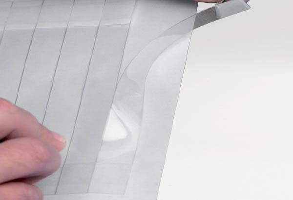 Wobbler adhésif 150 mm en feuille - 2 adhésifs permanents