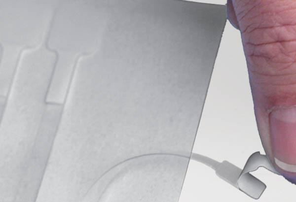 Wobbler adhésif 75 mm en feuille - 2 adhésifs permanents